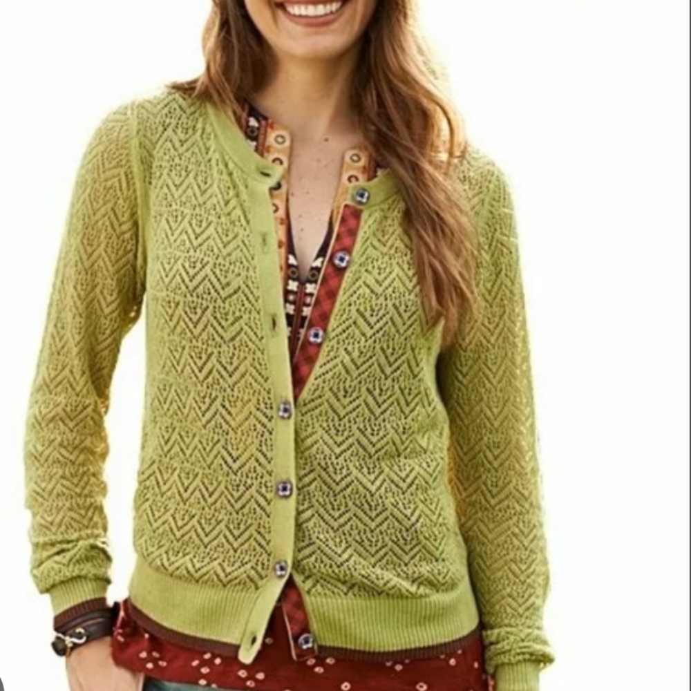 Matilda Jane Green/Brown Women's 100% Cotton Cardigan